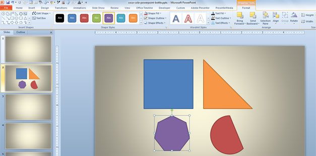 insert shapes powerpoint