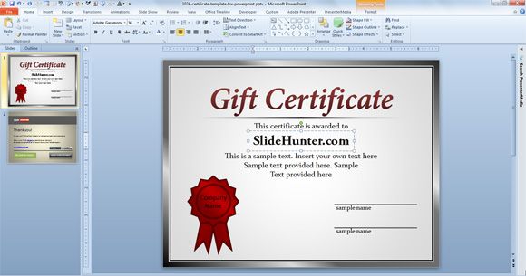 Certificate PowerPoint Template