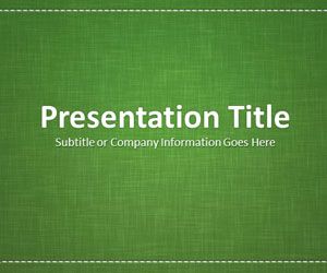 Linen Green PowerPoint Template