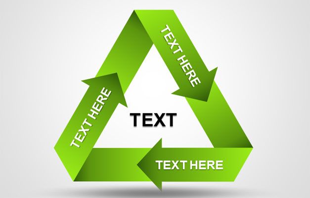 green recycle diagram powerpoint