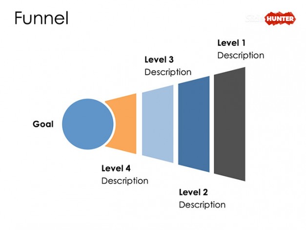 Inverted Funnel Diagram Design for PowerPoint