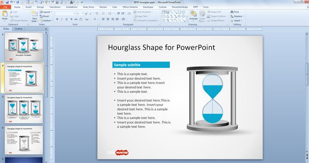 Free Hourglass Shape for PowerPoint