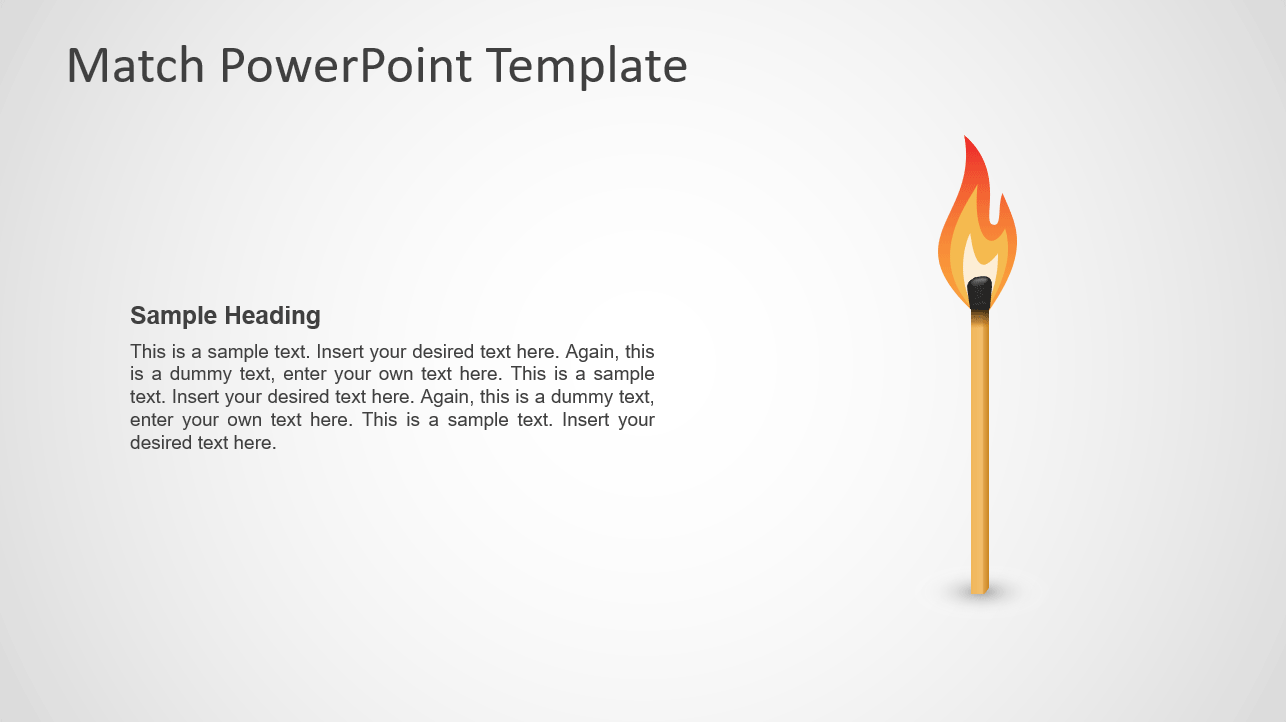 Igniting Match PowerPoint Template