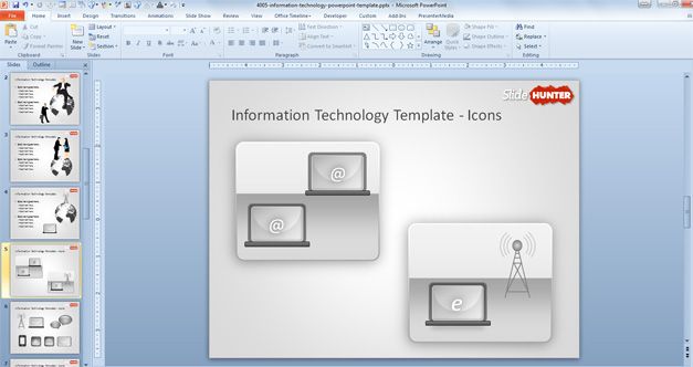 Free Information Technology background for PowerPoint