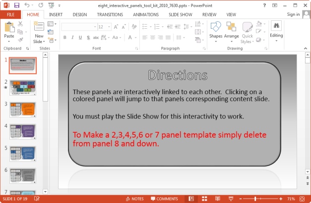 instructions for making interactive slides