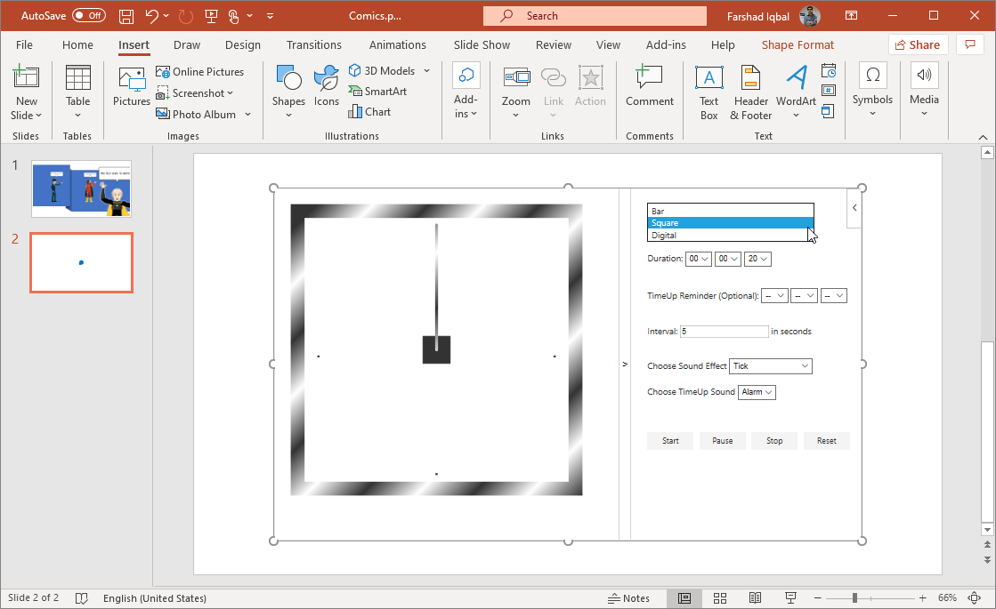 integrate easytimer in powerpoint