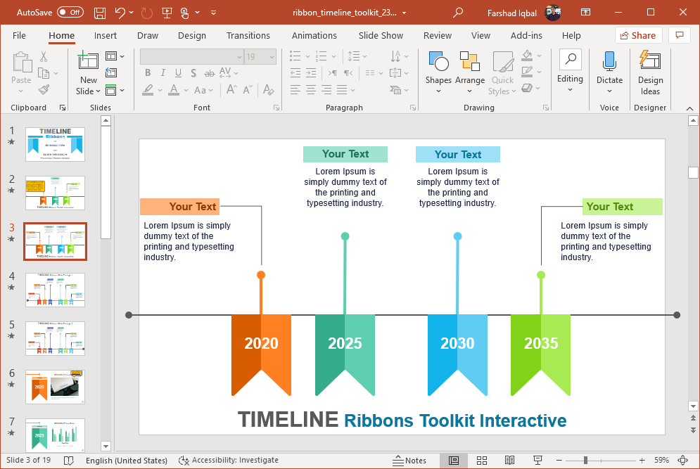 interactive ribbons