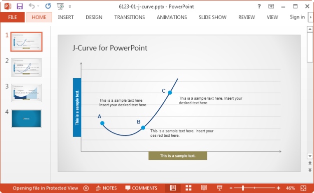 j curve template for powerpoint