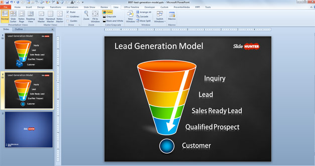 Lead generation slide design for PowerPoint