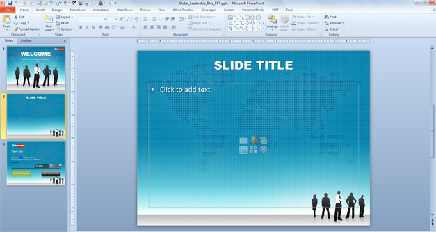 Leadership PowerPoint template example