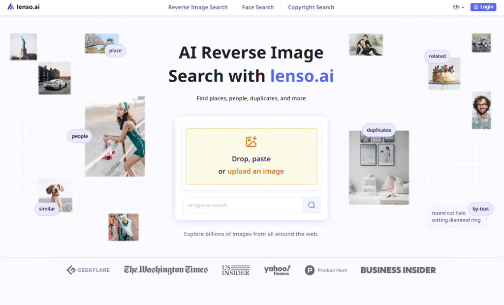 Lenso AI Reverse Image Search with Lenso