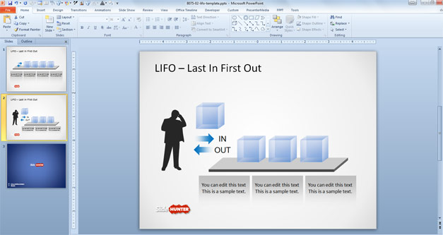 Free LIFO Queue PowerPoint Template