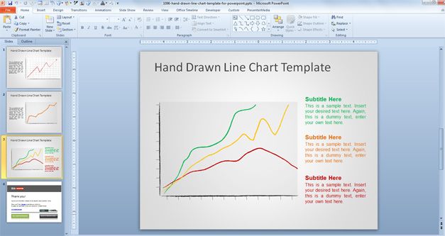 line chart example powerpoint