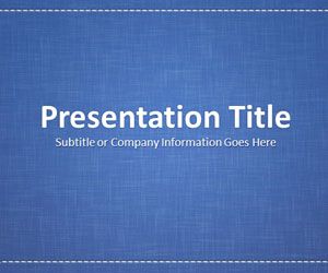 Linen Blue PowerPoint Template