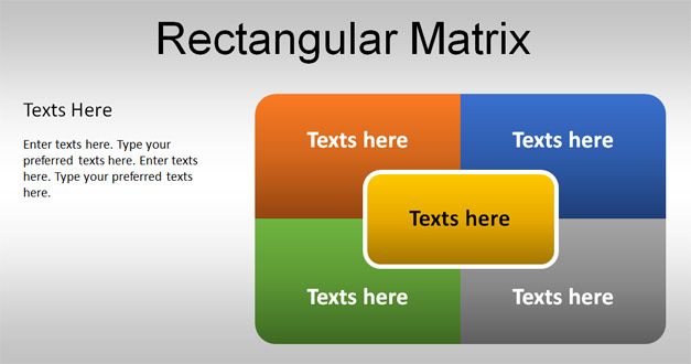 Free Matrix diagram template for PowerPoint