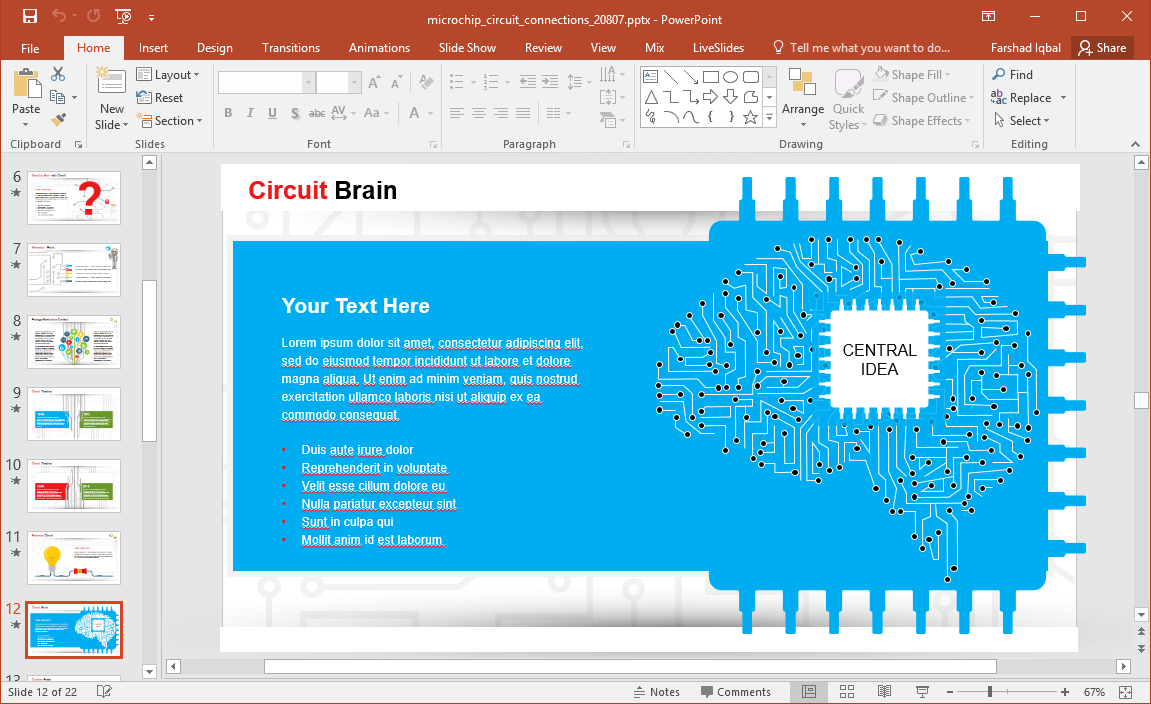 microchip circuit board slide design