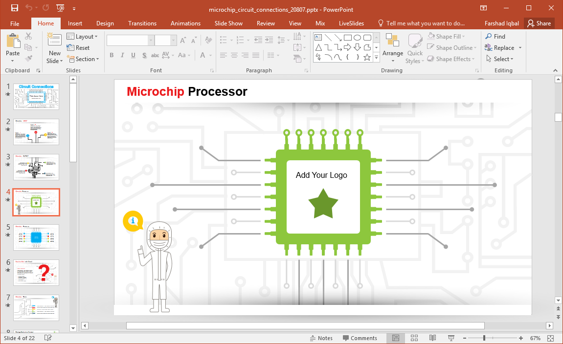 microchip clipart with scientist