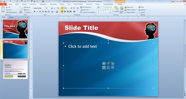 mind in powerpoint slide