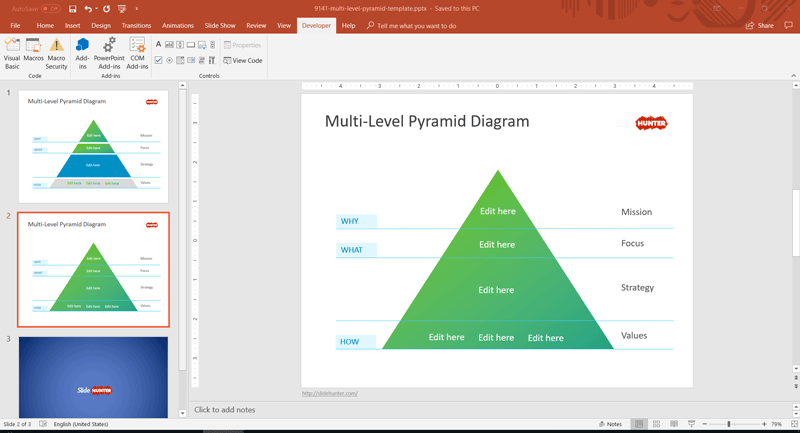 Level Strategy PowerPoint template