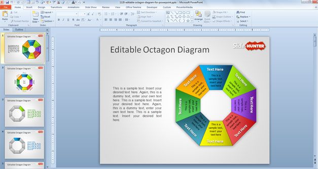 Octagon powerpoint template