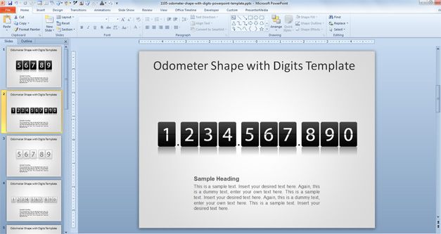 odometer template powerpoint download