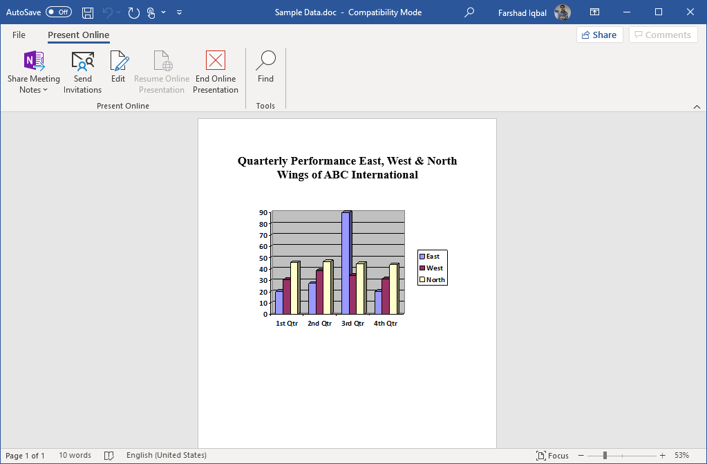 online presentation options for a word document