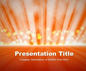 Light Rays Orange PowerPoint Template