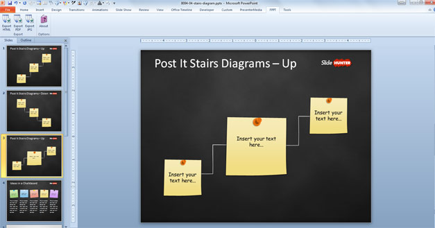 Free Stairs diagram created with Post It Notes