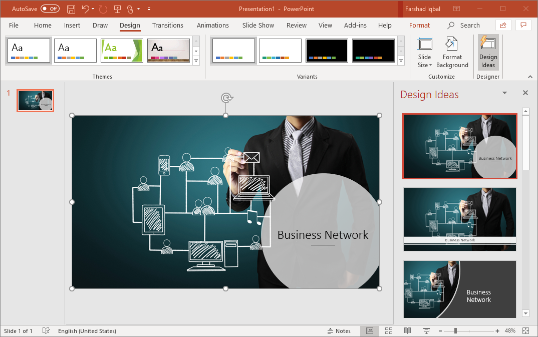 powerpoint design ideas feature