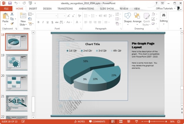 powerpoint editable pie chart