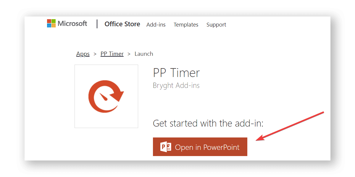 Open PP Timer in PowerPoint