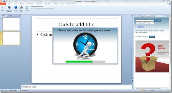 PresenterMedia PowerPoint templates Add-in