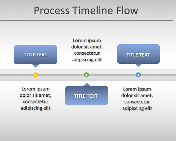 Simple Process Timeline Chart Template for PowerPoint