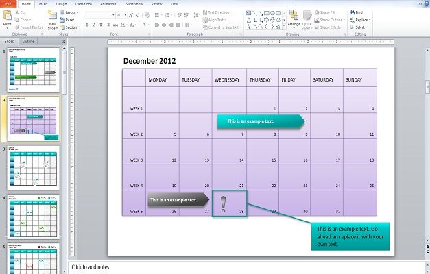 calendar ppt