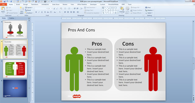 Pros & Cons PowerPoint Template