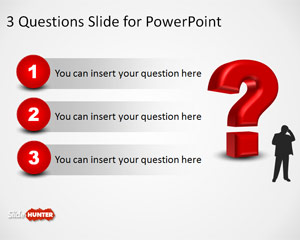 3D Question Mark Template for PowerPoint