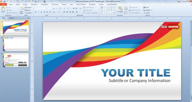 Rainbow PowerPoint template