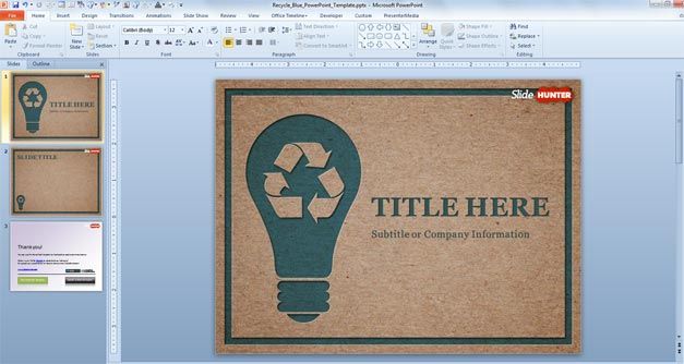 Free Recycle PowerPoint Template