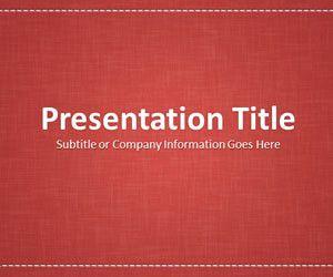 Linen Red PowerPoint Template