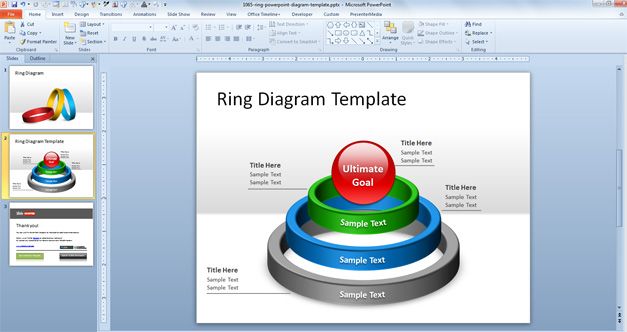 free ring template for powerpoint 3d