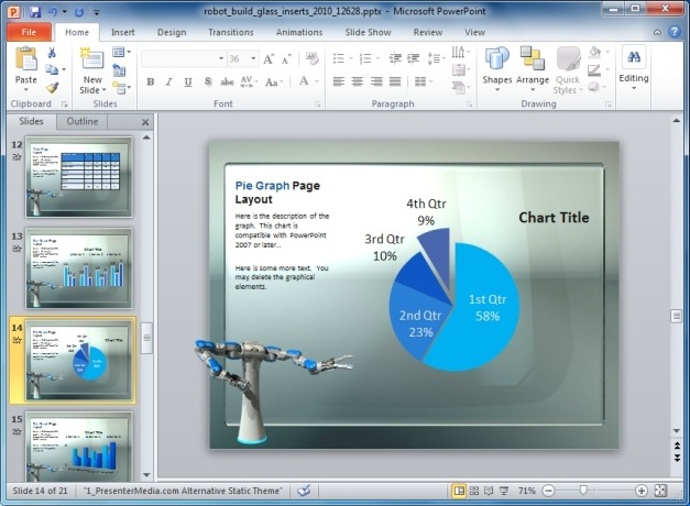 robot template for PowerPoint