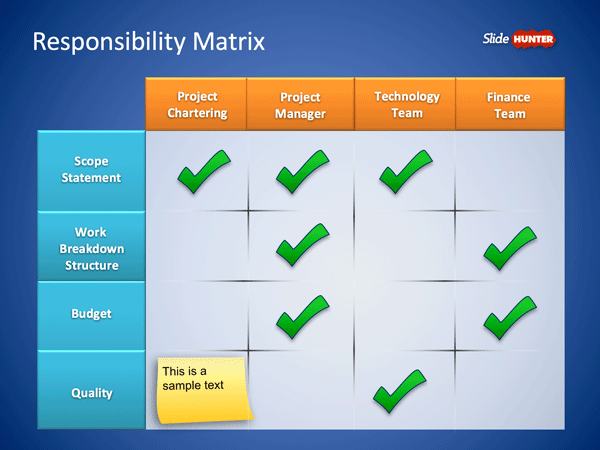 Roles & Responsibilities Matrix PowerPoint Template