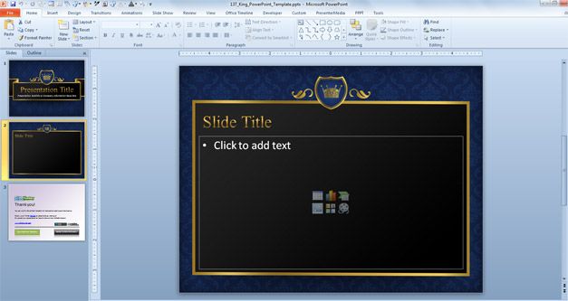 Free King PowerPoint Template