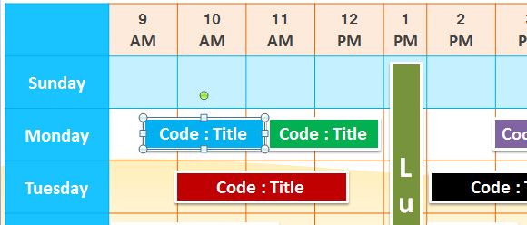 Schedule plan template for PowerPoint with Time Sheet