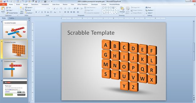 free scrabble powerpoint template