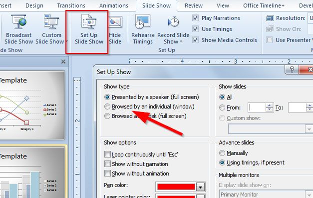 How to Play a PowerPoint Presentation in a Normal Window instead of Full Screen