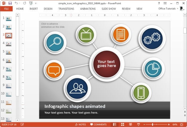 simple icons infographics for powerpoint