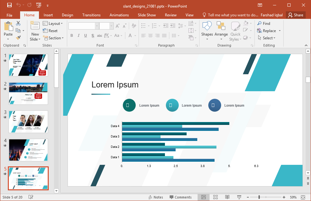 slant design chart