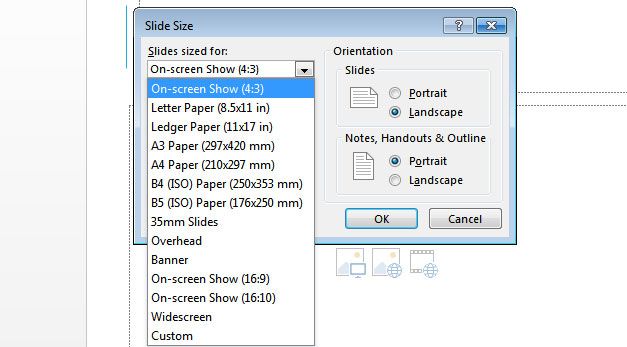 slide size microsoft powerpoint