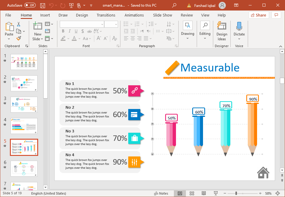 smart objectives slides design